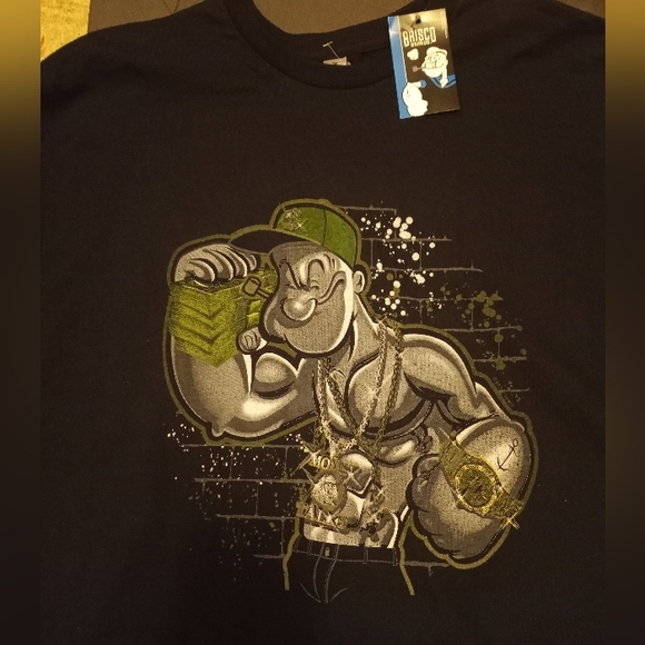 VINTAGE POPEYE MONEY TALKS TSHIRT new with tags - Picture 3 of 4